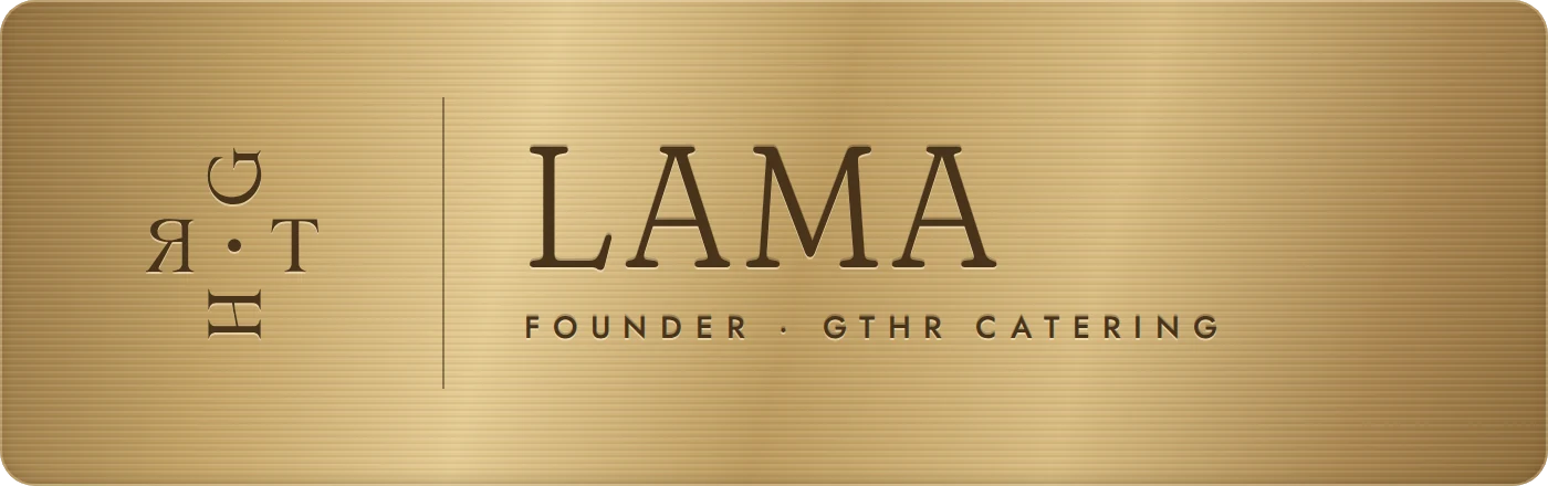 Brass name badge
