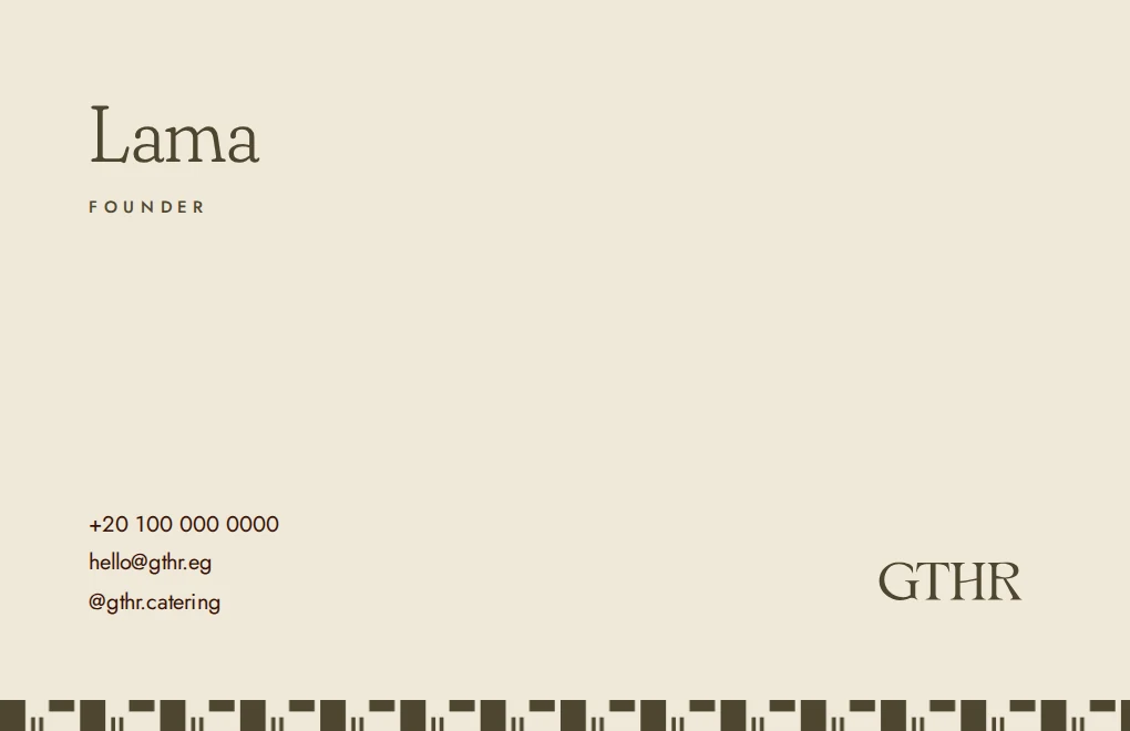 Business card back