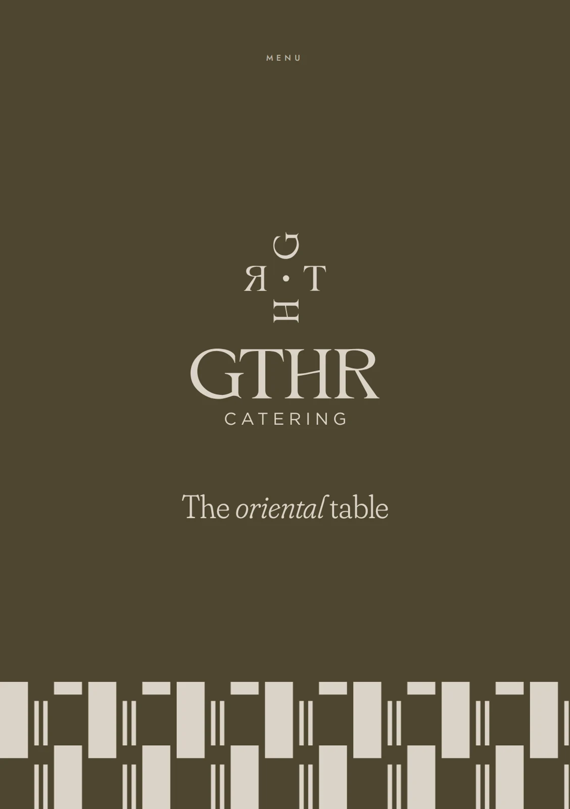 Two-panel menu cover