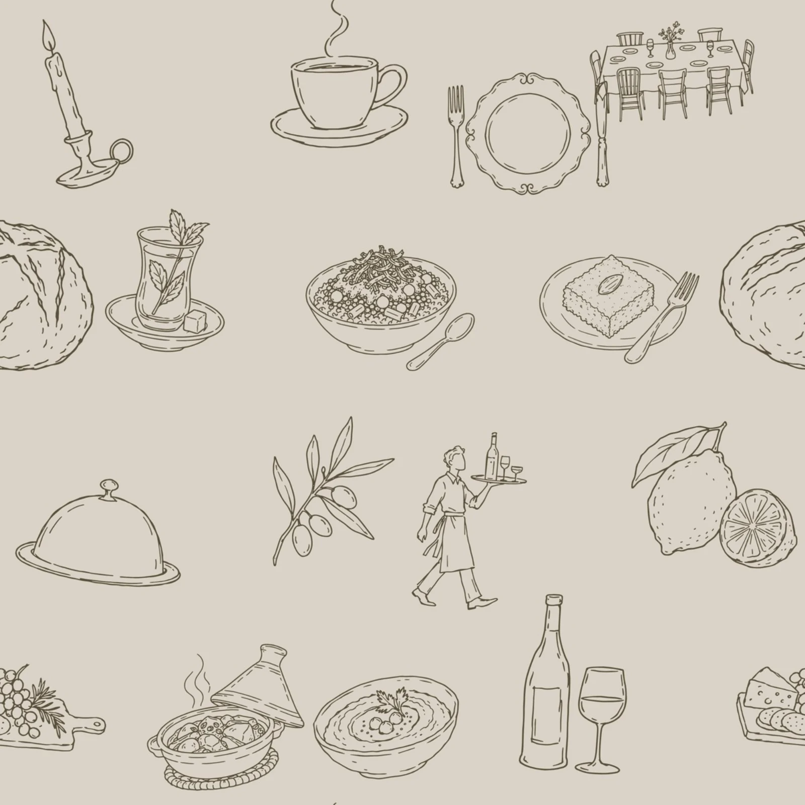 Greaseproof paper with the icon scatter