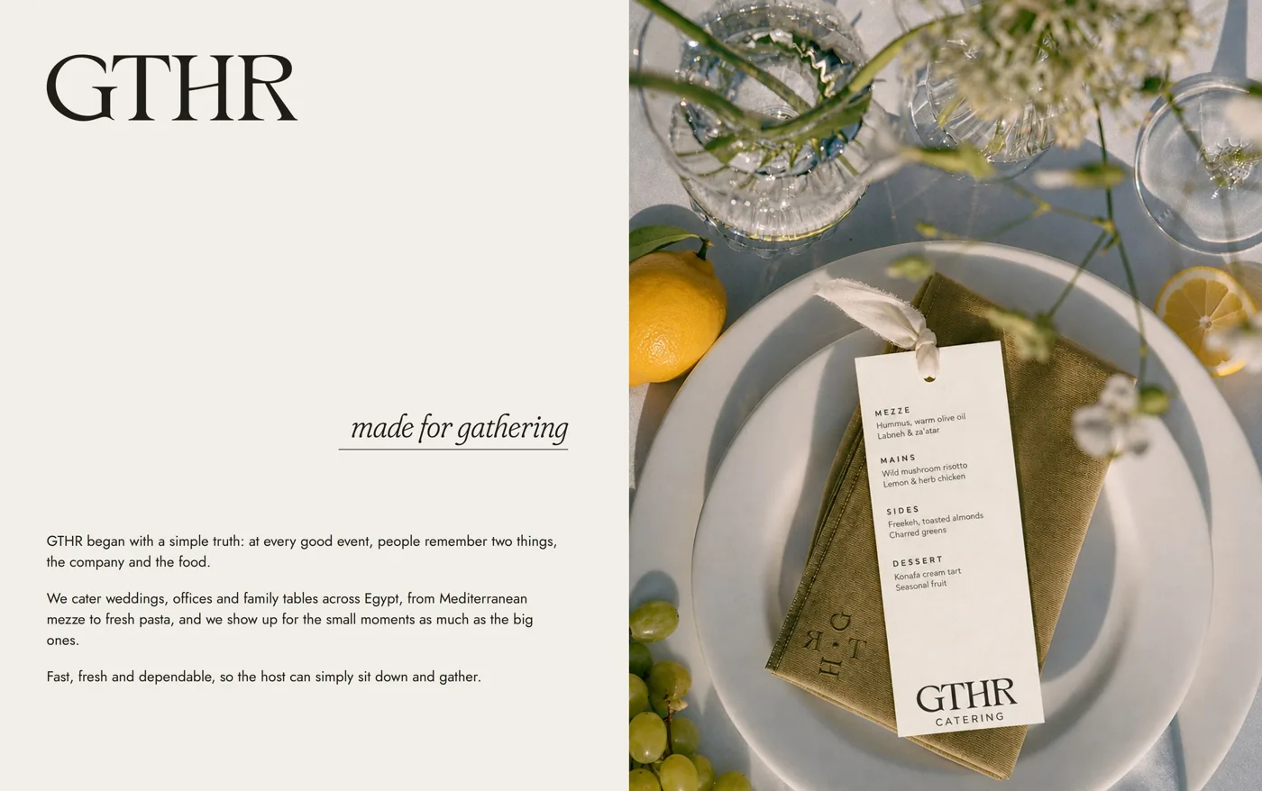 Spread, tag and napkin