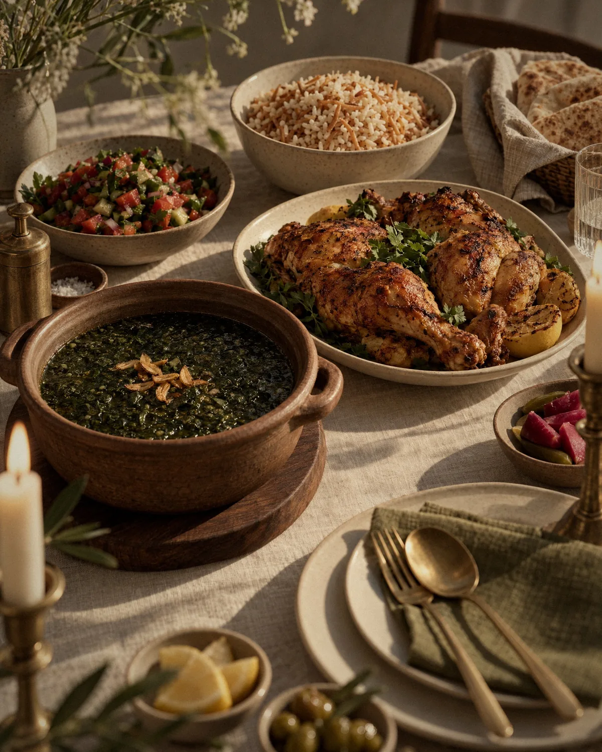 Molokhia dinner