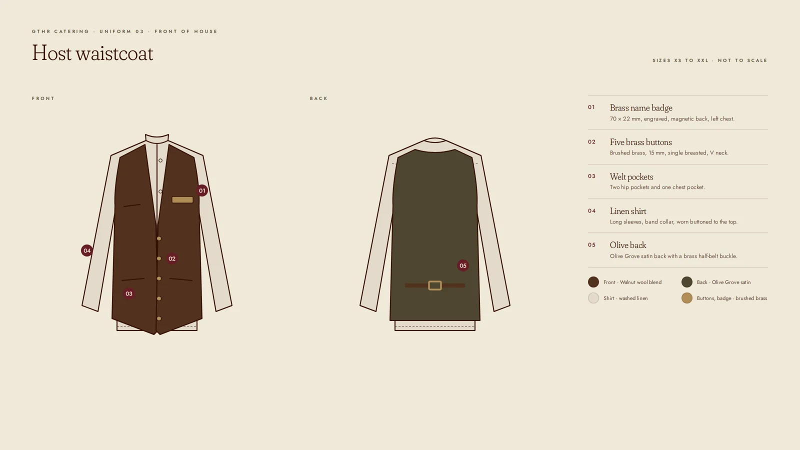 Host waistcoat flat
